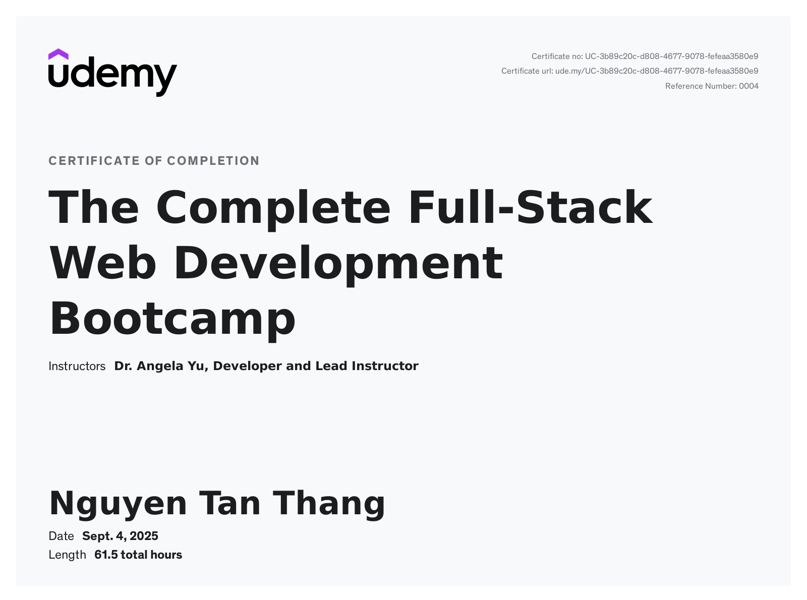 The Complete Full-Stack Web Development Bootcamp